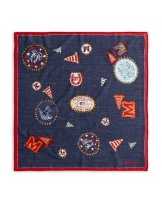 Embroidered Cotton Bandana Scarf