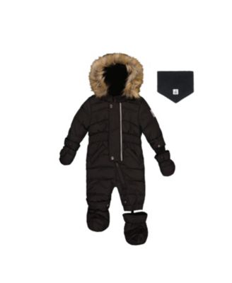 Unisex Quilted Fleece-Lined One Piece Snowsuit - Baby