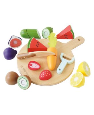 Wooden Chopping Board & Sliceable Play Food - 3+ Years