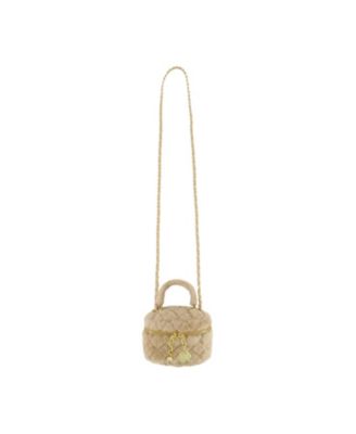  Girls' Quilted Fleece Chain Strap Zipper Small Bag - Big Kid