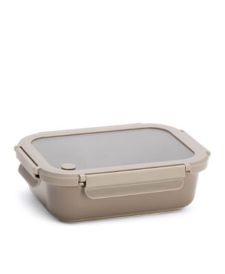  Stoneware Food Storage Container with Tempered Glass Lid, X-Large