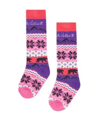 Girls' Wool Padded Merino Ski Socks - Baby