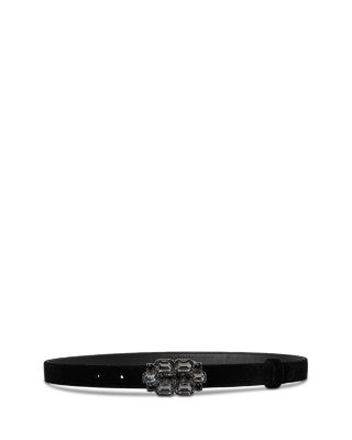 Lauren Women's Jewel Embellished Velvet Belt