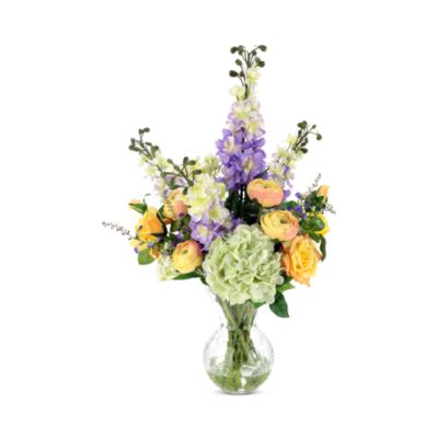 Garden Bloom in Crackle Vase Floral Arrangement