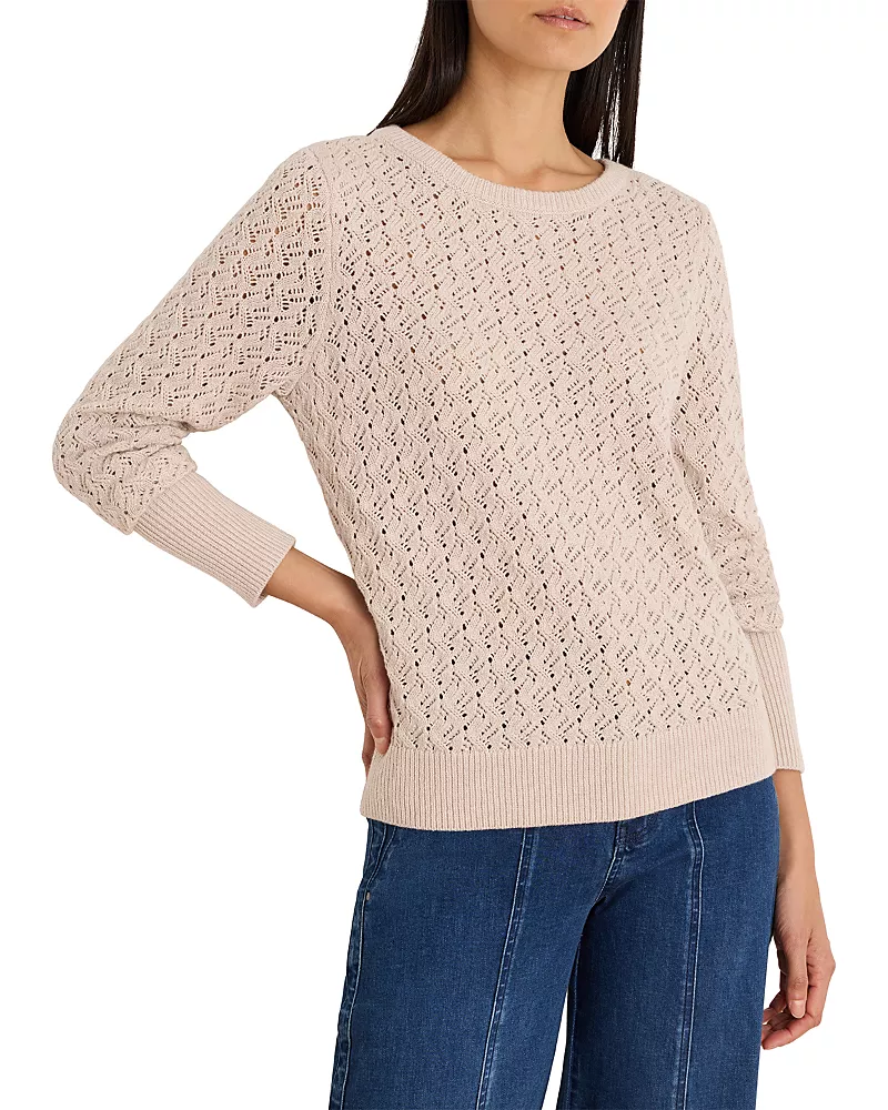 Nic+Zoe Sterling Stitch Pointelle Sweater