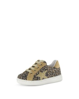 Girls' Pinn Zip Leather Star Sneakers – Toddler, Little Kid
