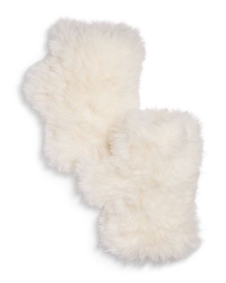 Faux Fur Fingerless Mittens