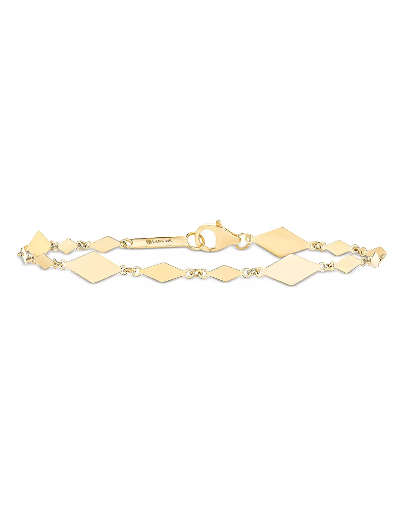 Lana 14K Yellow Gold Alternating Kite Chain Bracelet