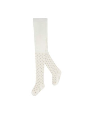 Girls' Heart Detail Ribbed Waistband Knit Tights - Baby, Little Kid, Big Kid