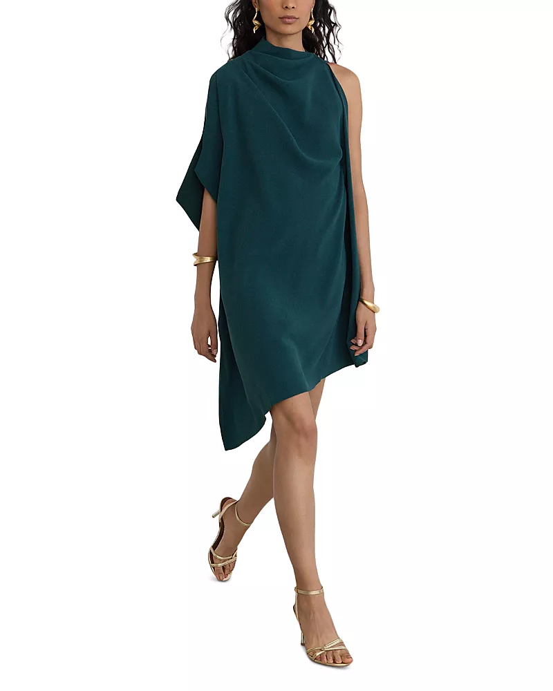 Reiss Ellery Asymmetric Draped Dress