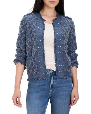 Diamond Fringe Studded Cardigan