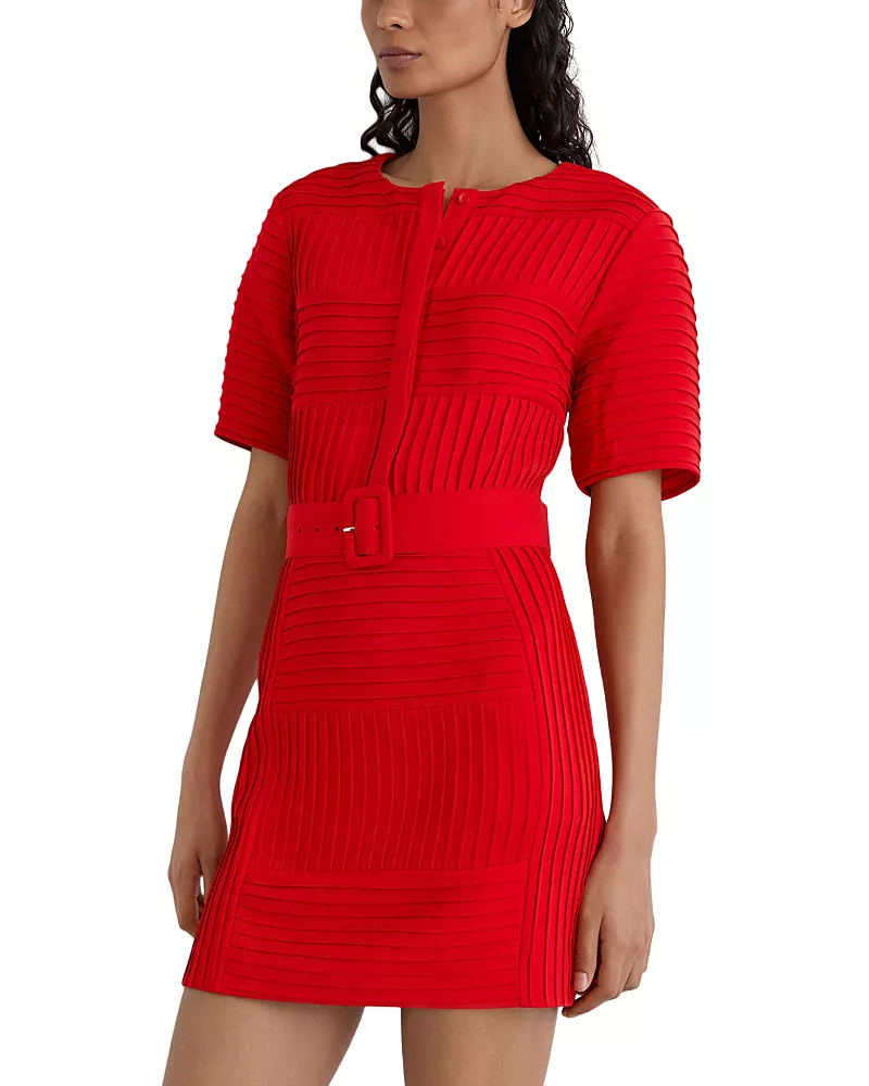 Reiss Textured Mini Dress