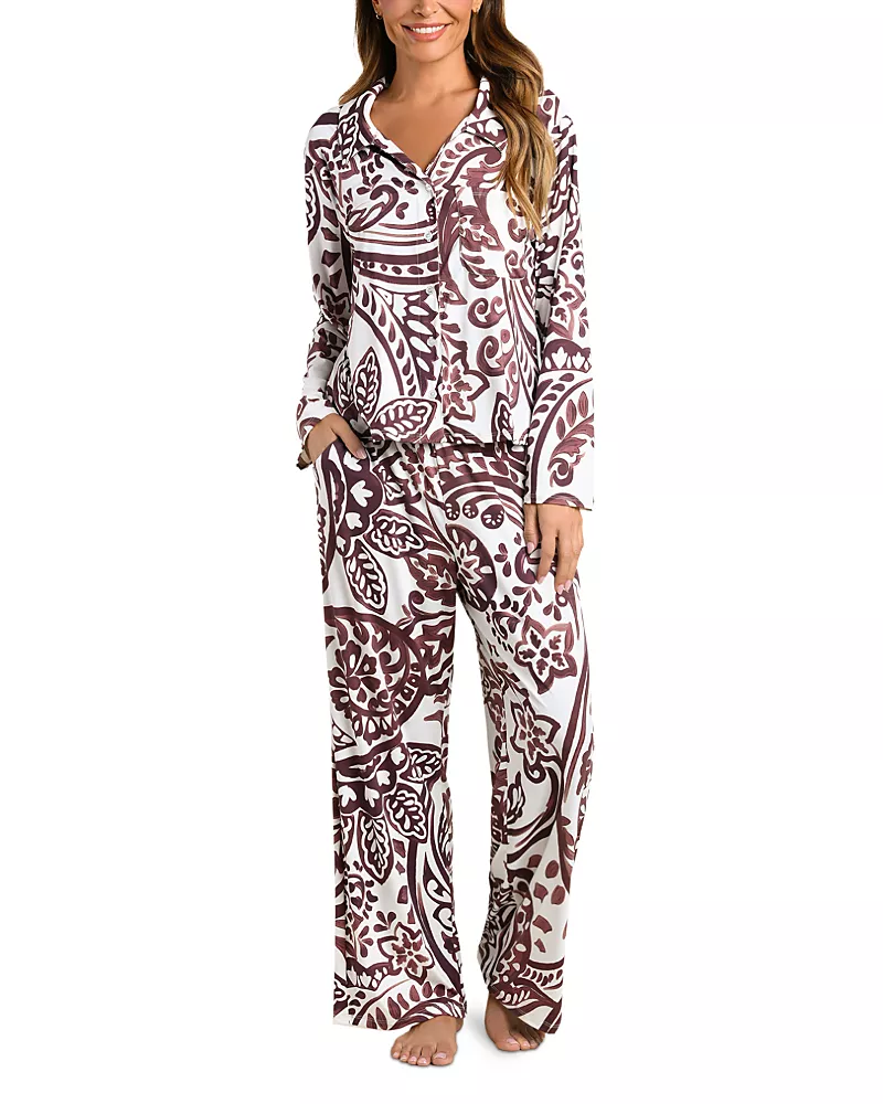 La Blanca Painted Paisley Pajama Set