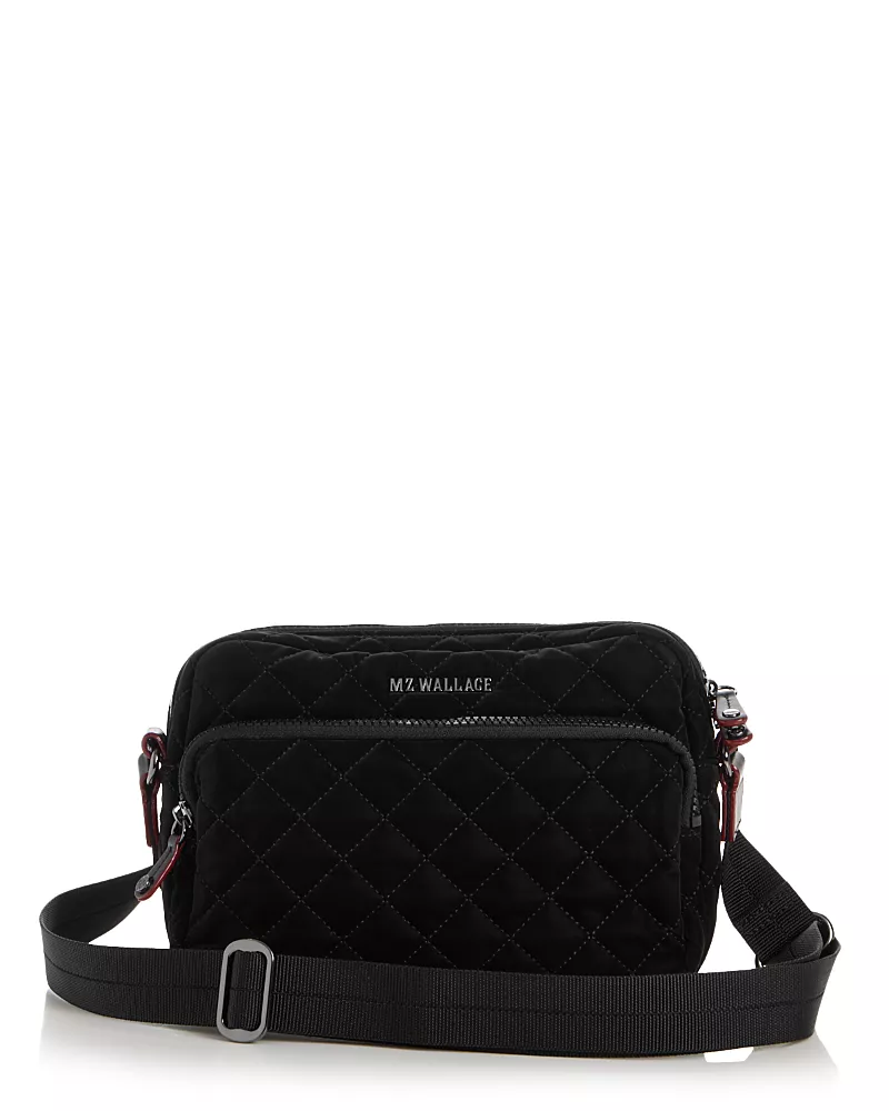 Mz Wallace Metro Camera Tech Velvet Crossbody Bag