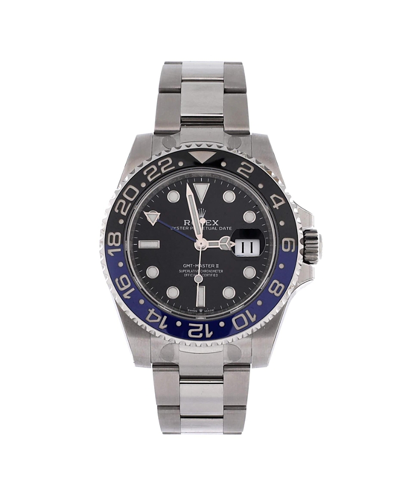 Pre-owned Pre-owned Rolex Rolex Oyster Perpetual Date Gmt-master Ii Batman Automatic Watch In Stainless Steel And Ce In Dial Color: Black