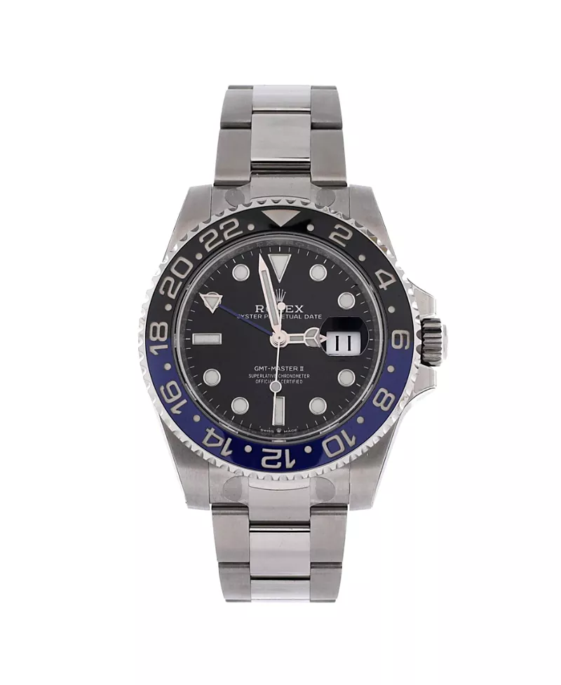 Pre-Owned Rolex Oyster Perpetual Date Gmt-Master Ii Batman Automatic Watch in Stainless Steel and Cerachrom 40mm
