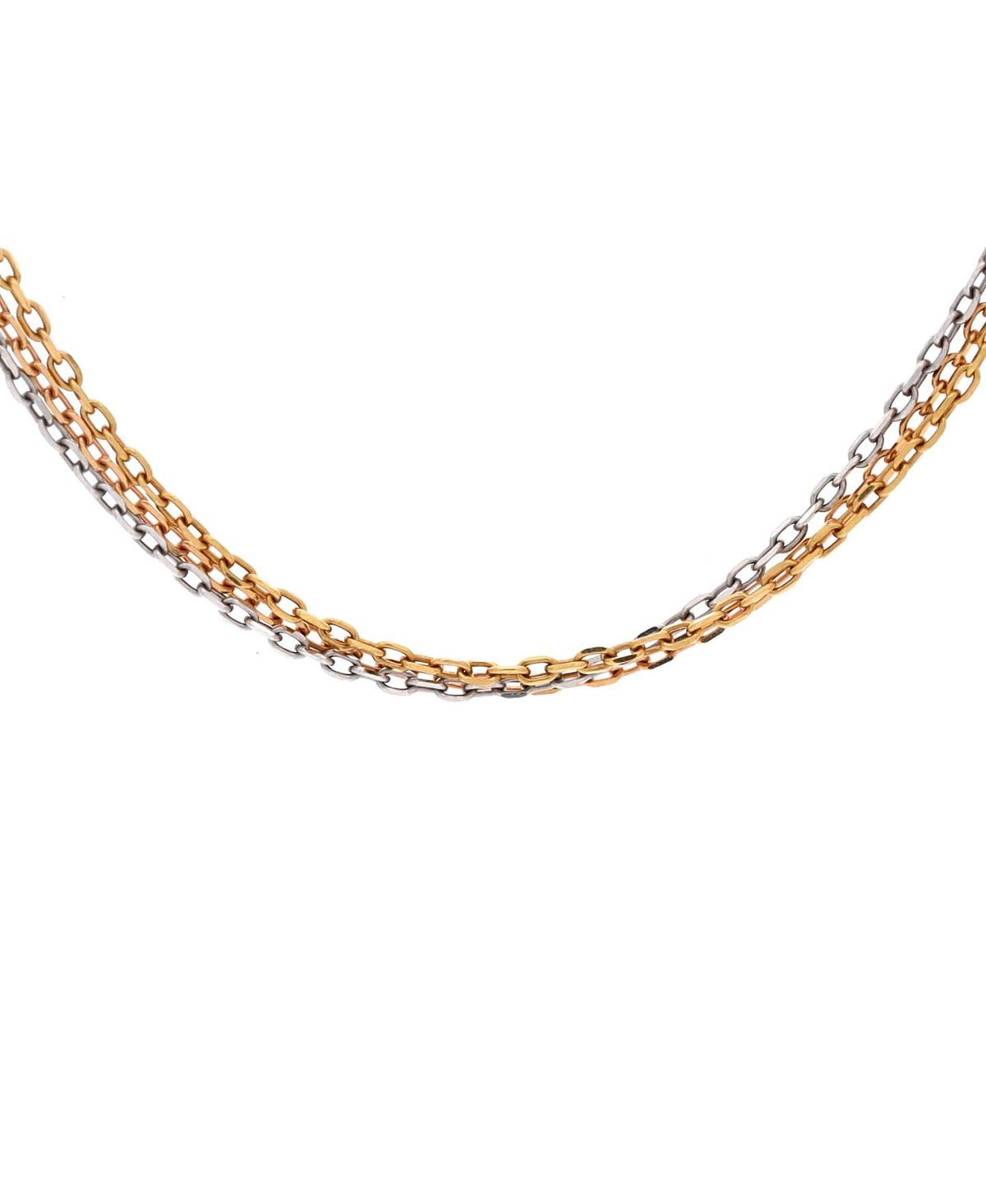 Pre-Owned Cartier Trinity Chain Necklace 18K Tricolor Gold