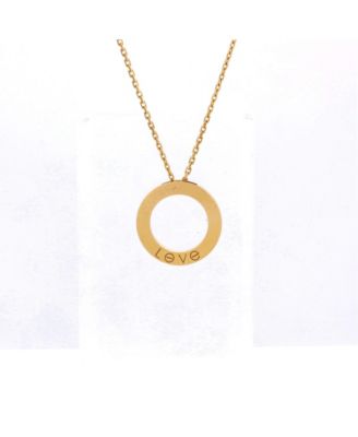  Love Pendant Necklace 18K Gold, 16.75"
