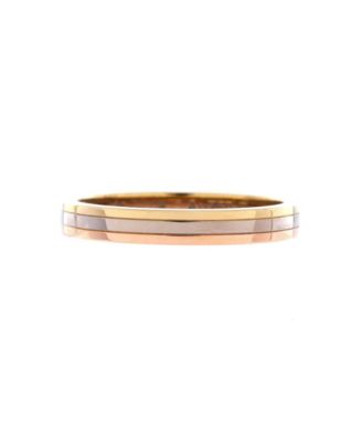 Pre-Owned Cartier 3.5mm Vendome Louis Cartier Wedding Band Ring 18K Tricolor Gold