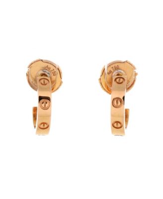 Small Love Hoop Earrings 18K Rose Gold