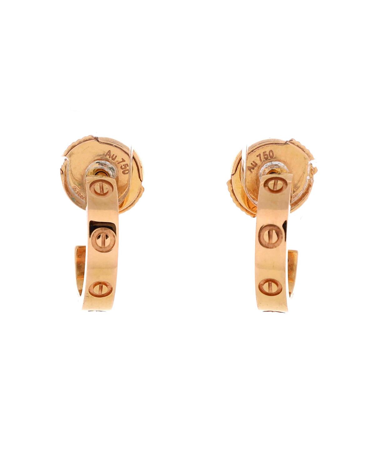 Pre-Owned Cartier Small Love Hoop Earrings 18K Rose Gold