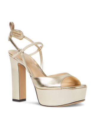 Women's Metallic Leather Platform Sandals