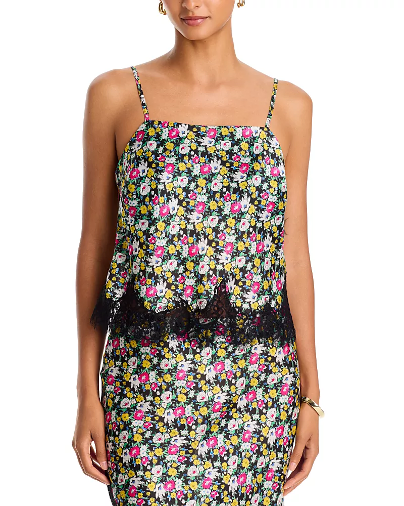 Aqua Lace Hem Adjustable Strap Camisole - Exclusive