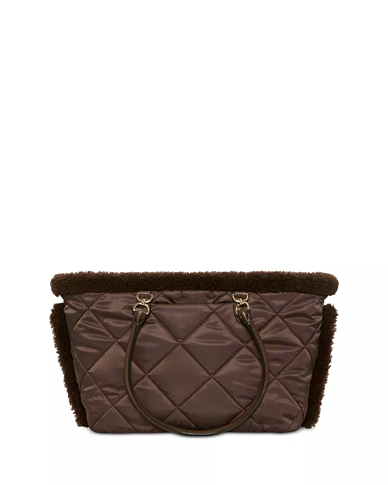 Mz Wallace Madison East West Shearling Trim Tote - Exclusive