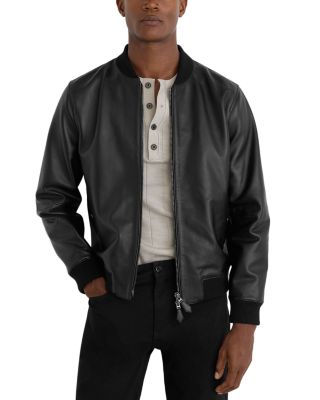 Strain Leather Bomber Jacket