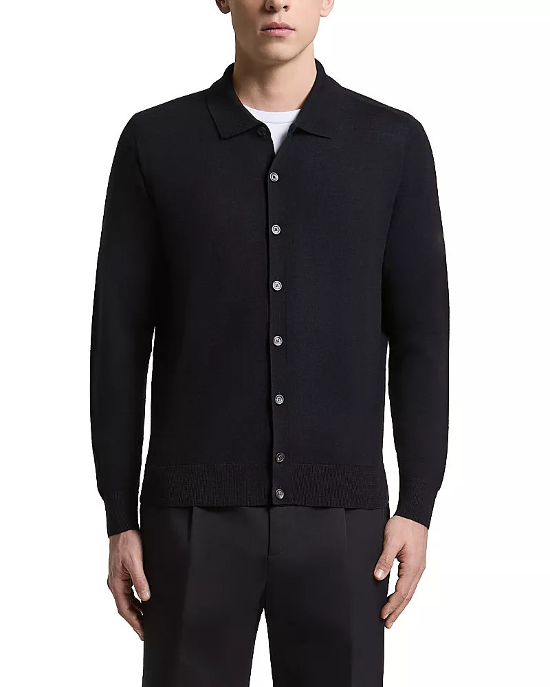Peserico Wool Shirt Collar Sweater