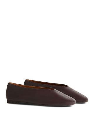 Reformation Women's Blaine Leather High Vamp Ballet Flats