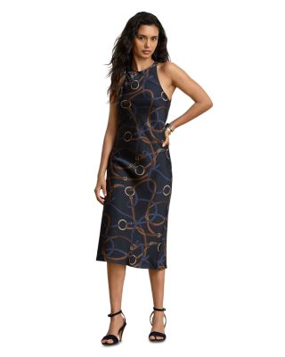 Twill Sleeveless Midi Dress