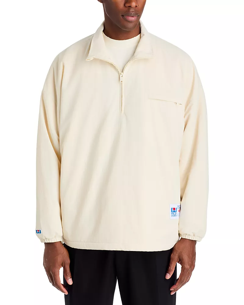 Willy Chavarria Willy Polar Fleece Lined Quarter Zip Pullover