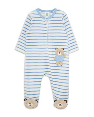 Boys' Fuzzy Bear Velour Footie - Baby