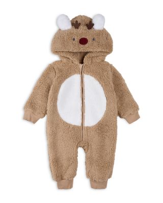 Unisex Littlest Reindeer Faux Sherpa Playsuit Coverall - Baby