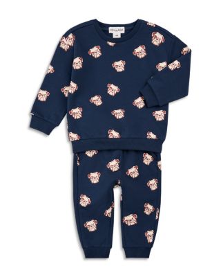 Boys' Bulldog Print Cotton Blend Sweatshirt & Jogger Pants Set - Baby