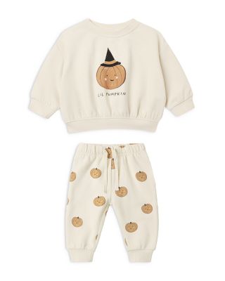 Unisex Reagan Holiday Pumpkin Cotton Blend Sweatshirt & Pants Set - Baby