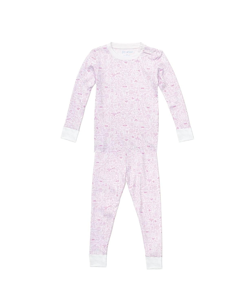 Joy Street Girls' Dallas-Fort Worth Two Piece Pajamas - Little Kid, Big Kid