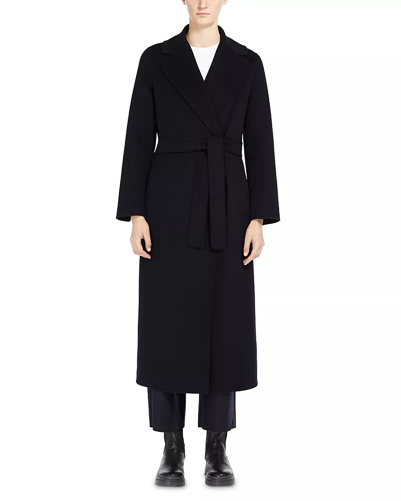 Max Mara Poldo Wool Belted Wrap Coat