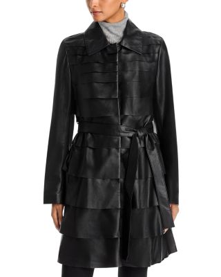 Luca Leather Tiered Coat - Exclusive