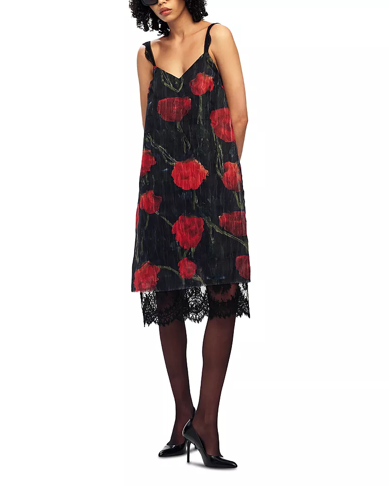 Willy Chavarria Fondo Floral Slip Dress