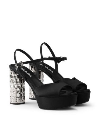  Women's Satin Platform Sandals