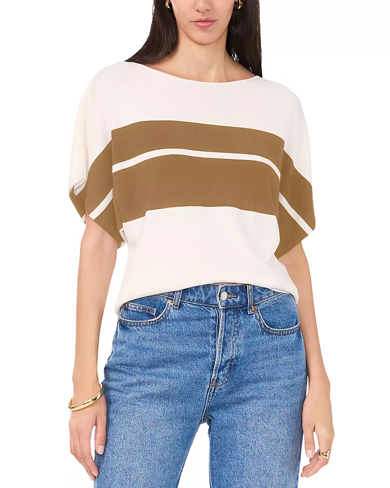 Vince Camuto Boat Neck Drop Shoulder Sweater
