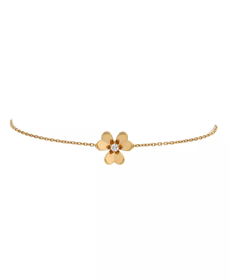 Pre-Owned Van Cleef & Arpels Mini Frivole Bracelet 18K Gold with Diamond