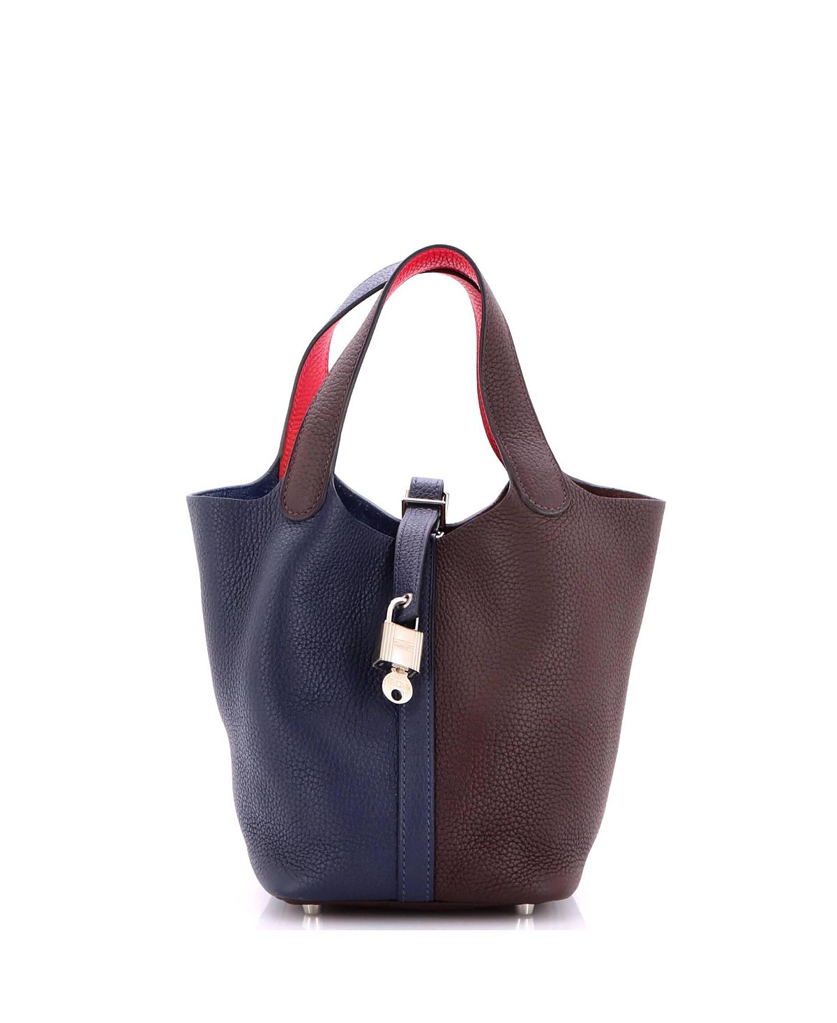 Pre-Owned Hermes Pm Picotin Lock Bag Tricolor Clemence