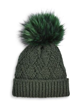 Faux Fur Pom-Pom Hat