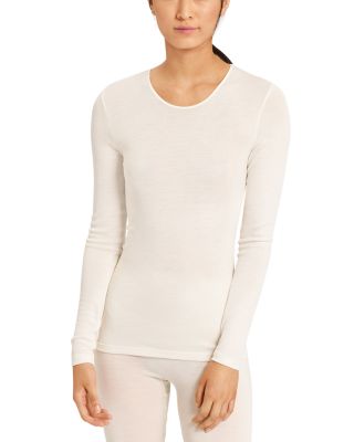 Wool & Silk Round Neck Long Sleeve Top