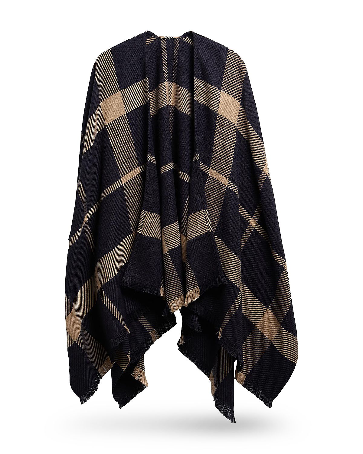 Barbour Isabelle Fringed Tartan Serape