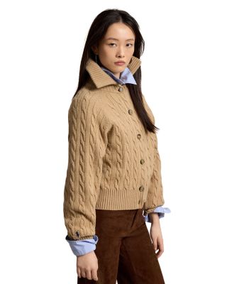 Wool & Cashmere Cable Knit Cardigan