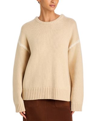 Chantal Crewneck Blanket Stitch Sweater